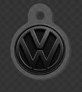 Dark Themed Volkswagen Key Charm