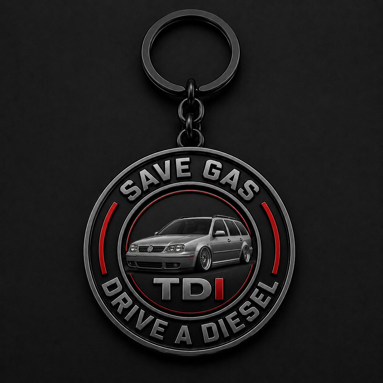 Save Gas drive A Diesel TDI Key Charm